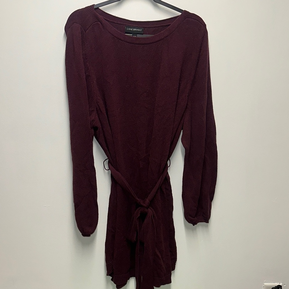 Lane Bryant Burgundy Long Sleeve sweater Dress